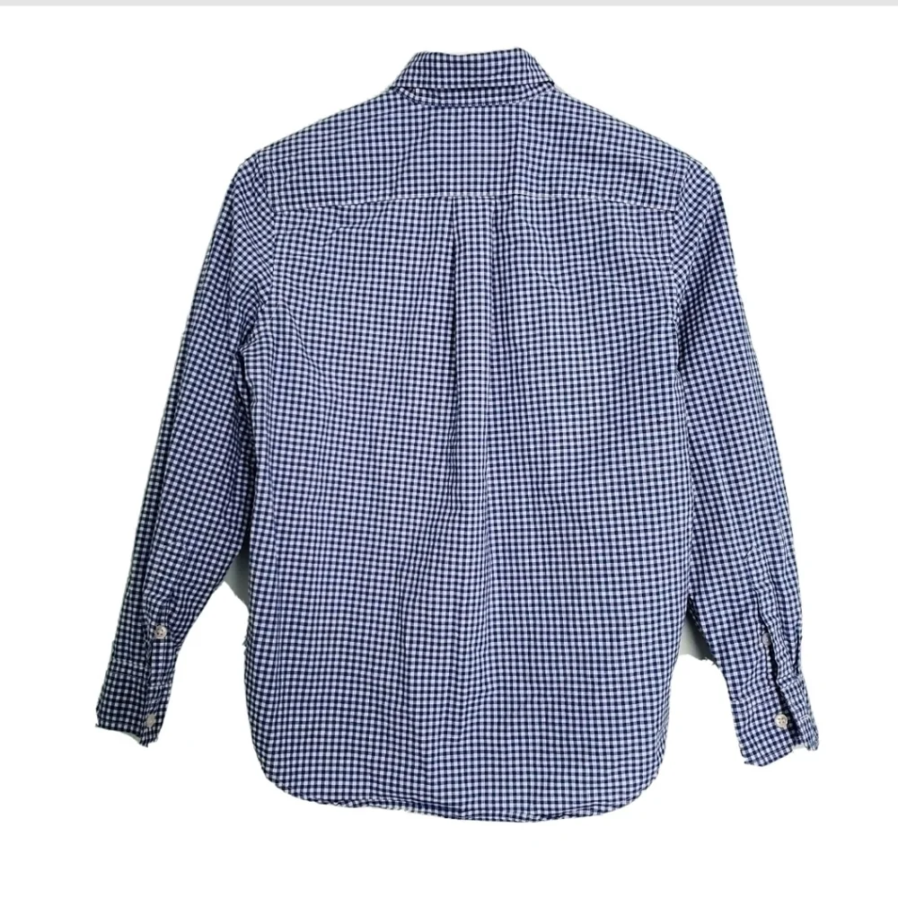 Ralph Lauren Big Boys 10-12 Long-Sleeve Checked Poplin Sportshirt Blue
